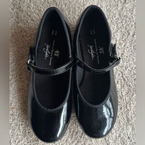 Toddler girls American ballet theater tap shoes, ABT ballet Tap, black, size 11